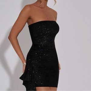 Hannah Mini Dress and gloves with Sparkle